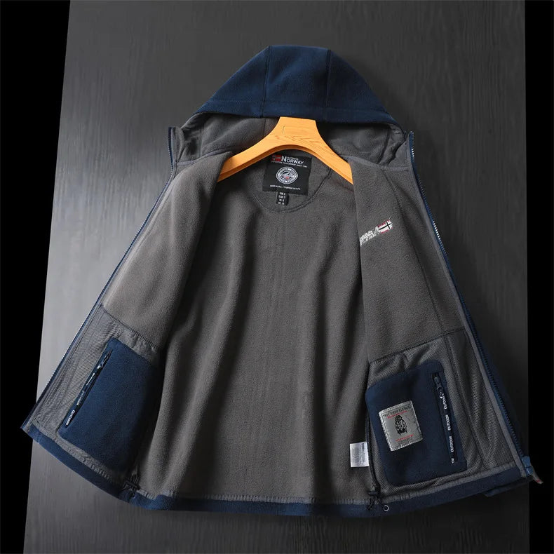 Drune | Extra warme Zip Kapuzenjacke
