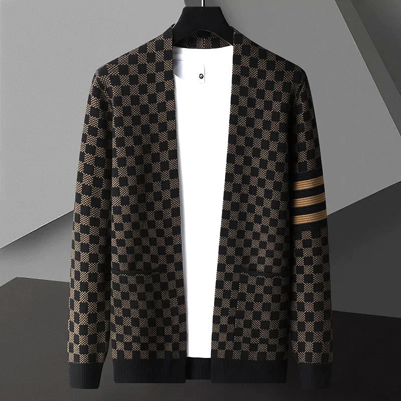 Drune | Gemusteter Cardigan Strick Elegant, Stilvoll