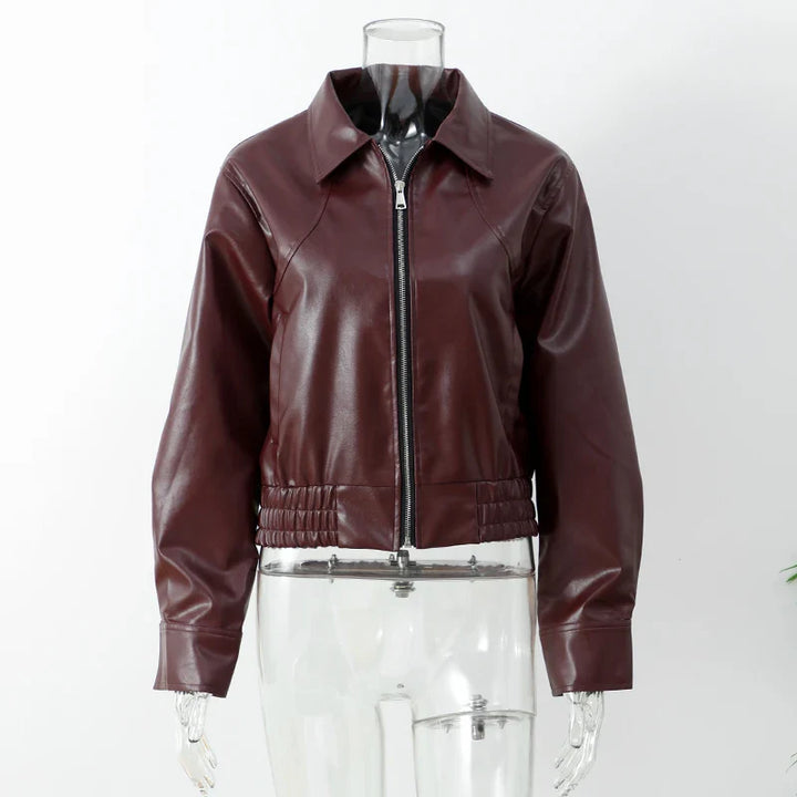 Drune | Eco-Leder Vintage Bomberjacke