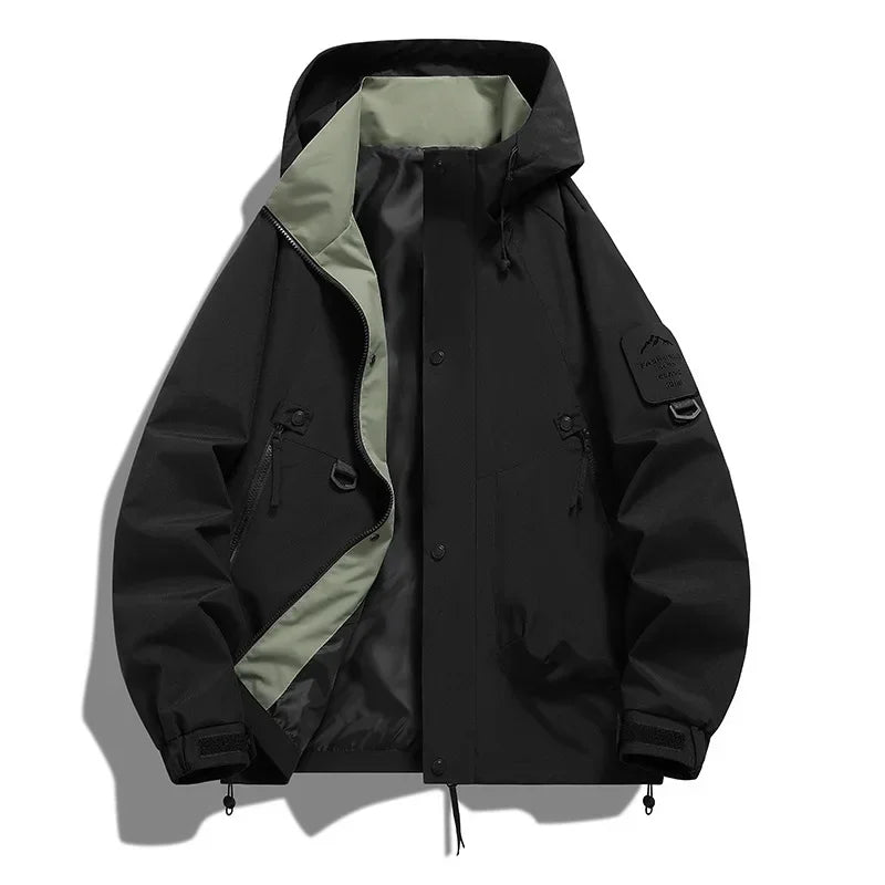 Drune Kapuzen-Windbreaker Jacke