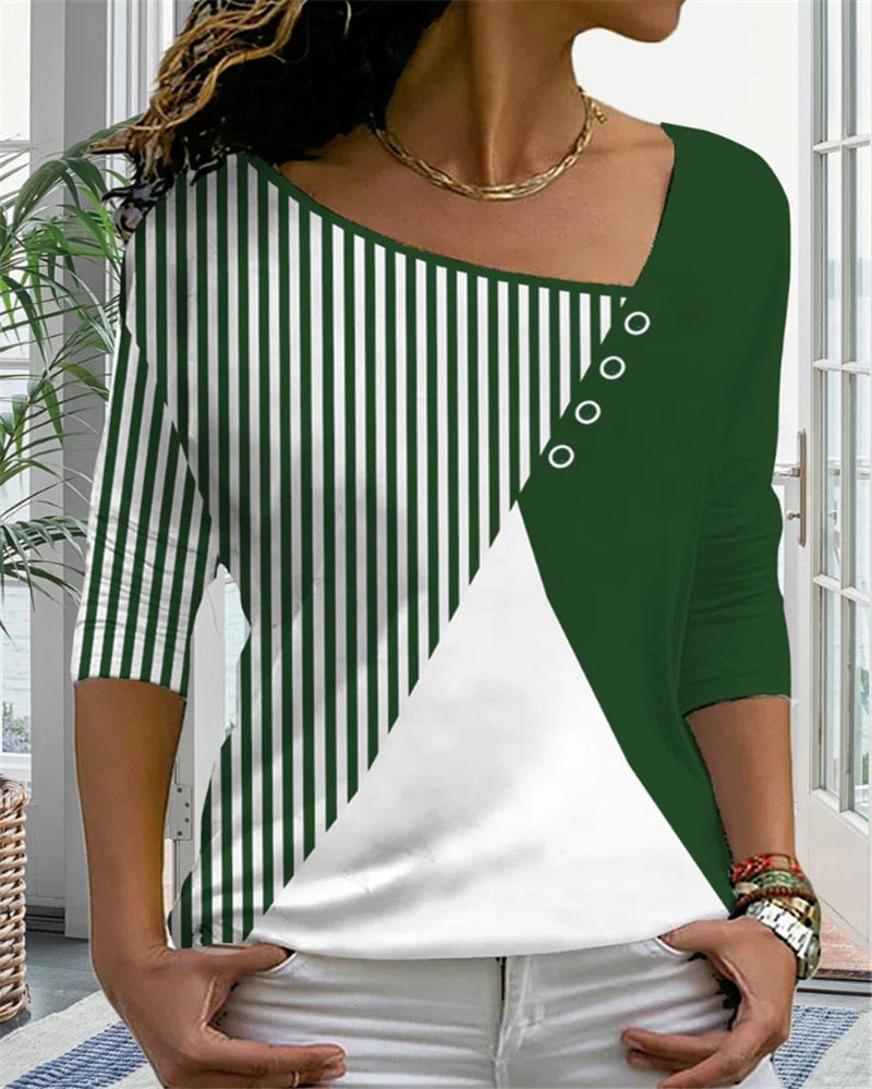 Drune | Mirtesshirt V-Ausschnitt T-Shirt für Damen