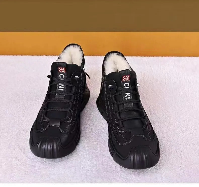 Drune | Schuhe Winterstiefel Mit Gefüttertem Innenraum Rutschfeste Gummisohle Schnürkomfort