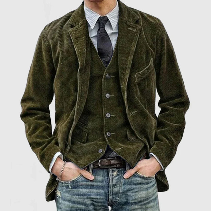 Drune | Cordjacke für Männer mit Aufschlägen