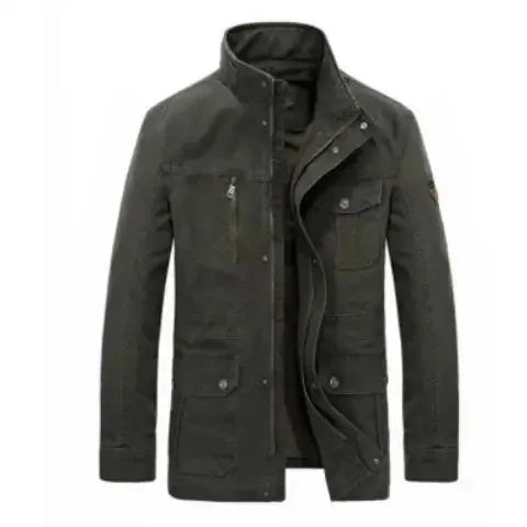 Drune | Outdoor Übergangsjacke mit Stehkragen und Mehrfachtaschen - Lässige Mode für Alltag und Freizeit