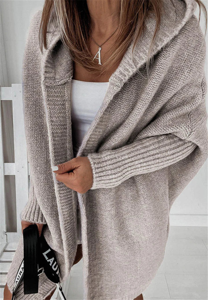 Drune | Superweiche Gestrickte Strickjacke Mit Taschen Und Kapuze Für Damen