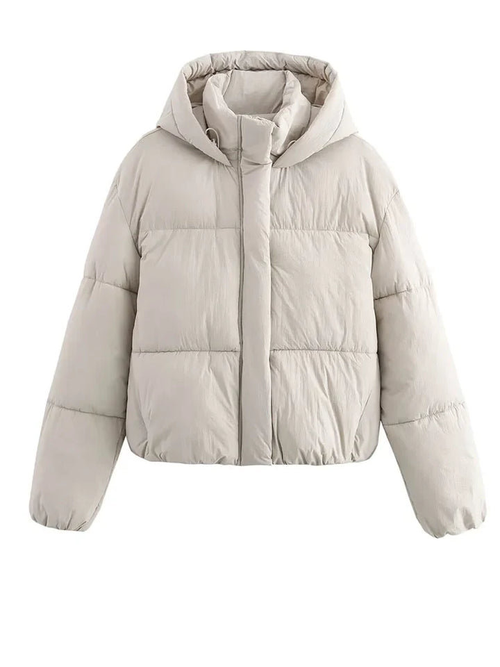 Drune | Pufferjacke mit Kapuze und Dickem Warmen Steppdesign