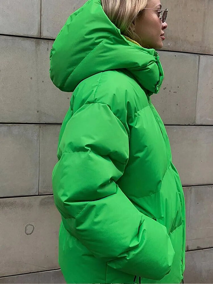 Drune | Oversized Puff-Hoodie-Jacke
