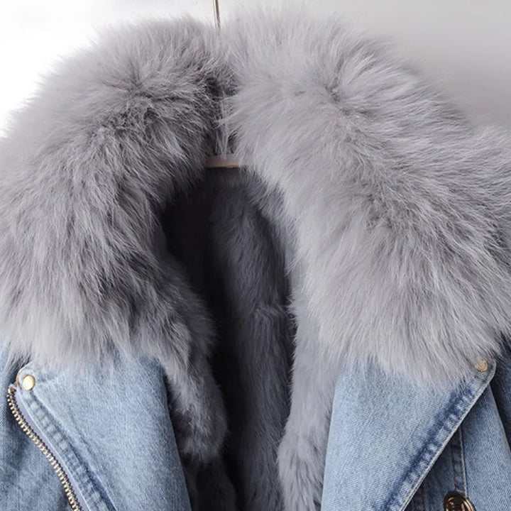 Drune | Damen Jeansjacke mit Paspeln