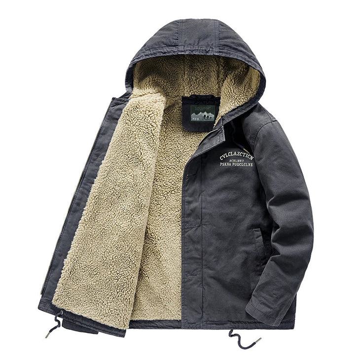 Drune | Warme Winterjacke mit Kapuze Baumwolle Komfort und Robustheit