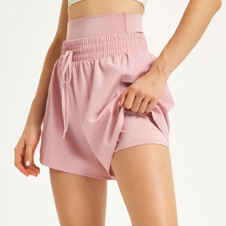 Drune | Atmungsaktive Und Leichte 2 in 1 Quick Dry Shorts Für Damen Mit Kordelzug