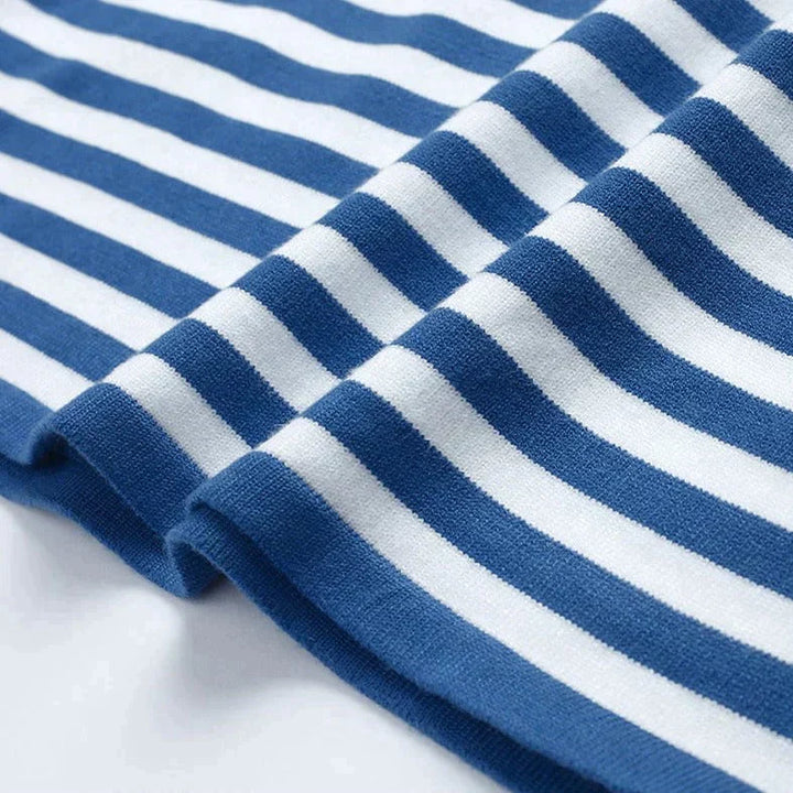 Drune - Damen gestreiftes Rundhalslangarm-Top