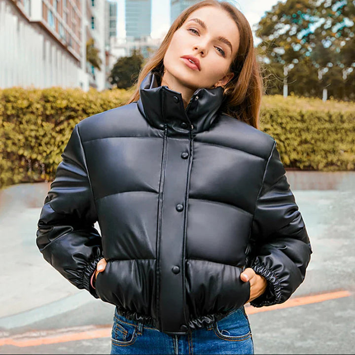 Drune | Gepolsterte Lederjacke für Damen