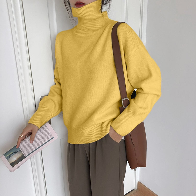 Drune | Stilvolle Herbst Klassische Rollkragenpullover für Frauen