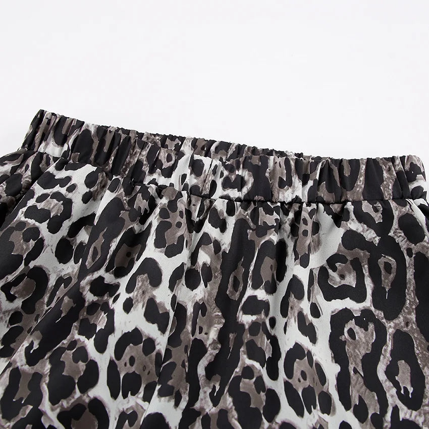 Drune | Weite Hose mit Leopardenmuster