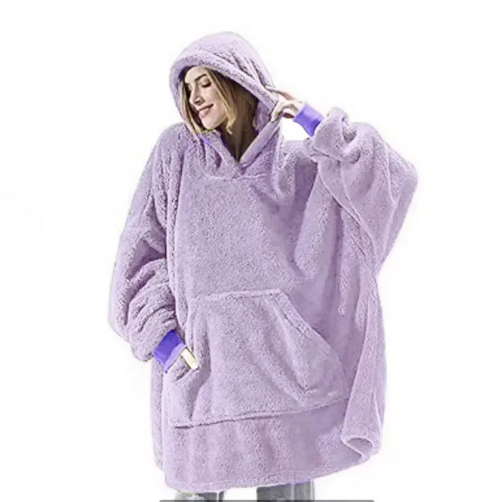Drune | Übergroßer Flanell-Decken Hoodie für Herren & Damen