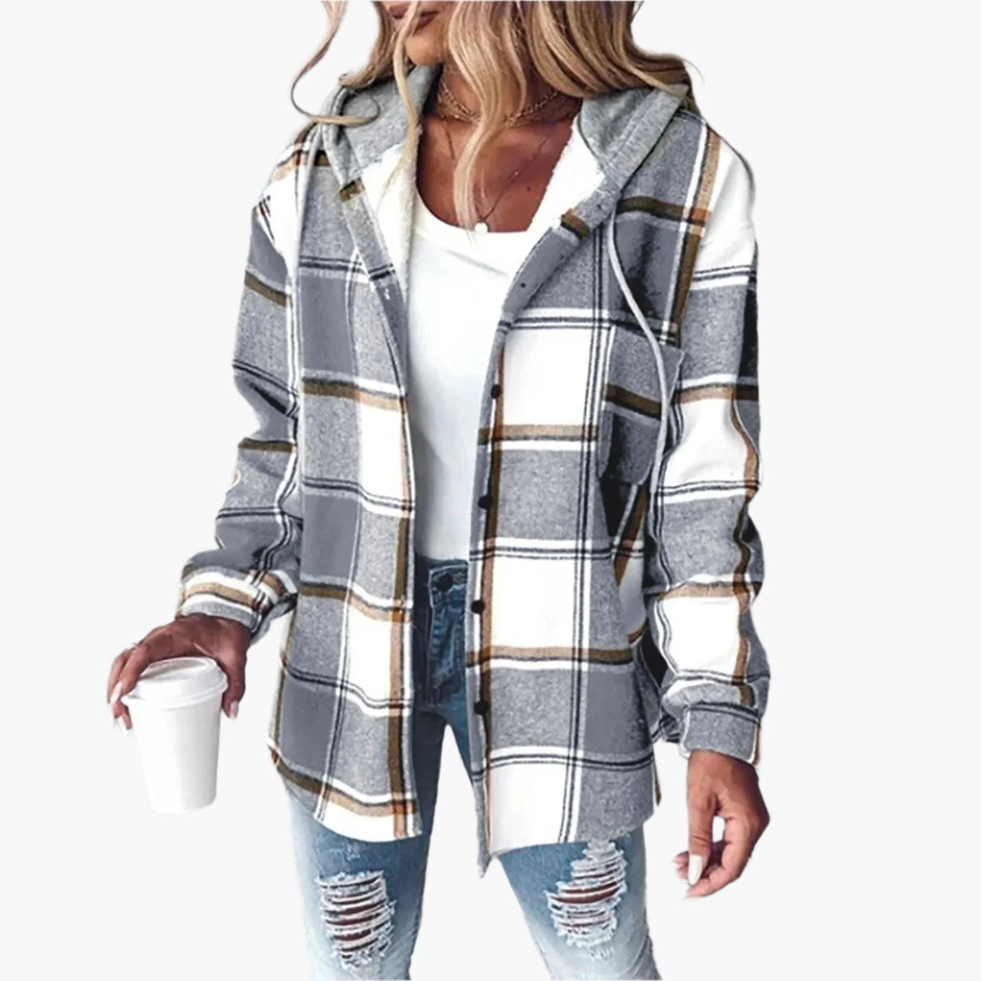 Drune | Karierte Freizeitjacke mit Kapuze - Lässiger Herbst- und Winterstil