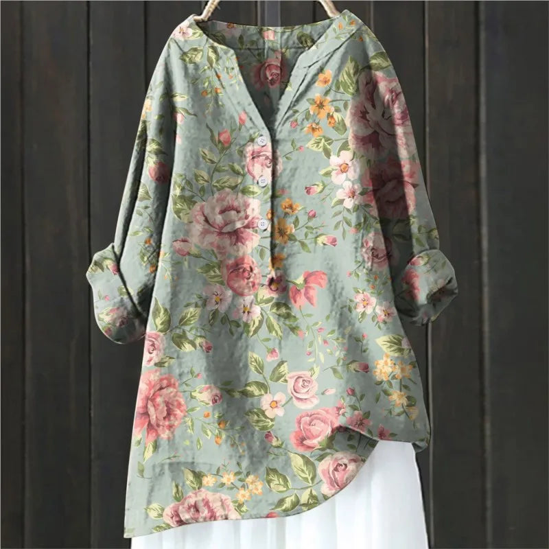 Bluse mit Blumendruck