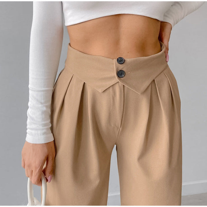 Drune | Stilvolle High-Waist-Hose mit Falten