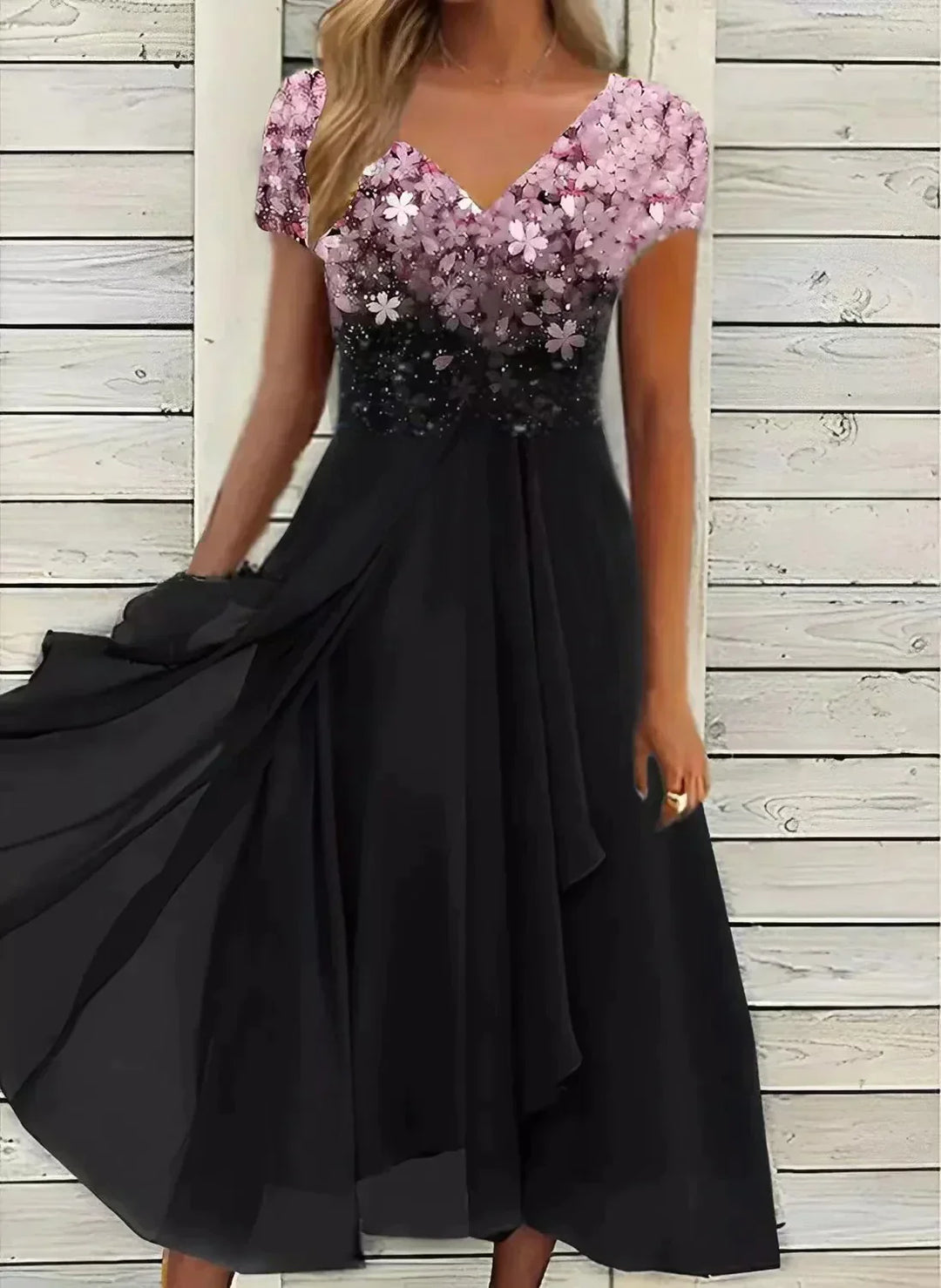 Drune | Damen Chiffonkleid