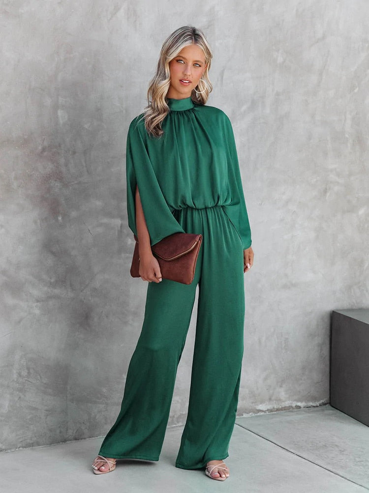 Drune | Fließender Eleganter Jumpsuit Weitbein