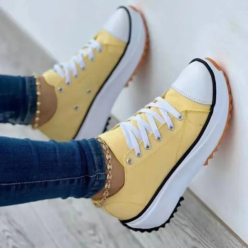 Drune | Canvas Sneakers Lässige Schnürschuhe