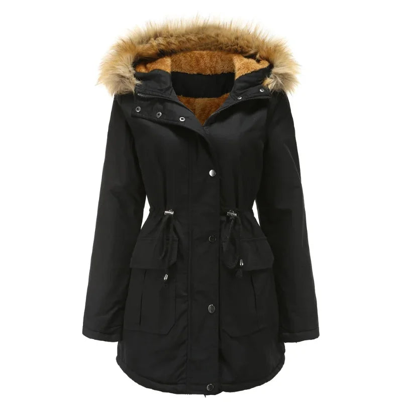Drune - Lange Parka mit Pelz