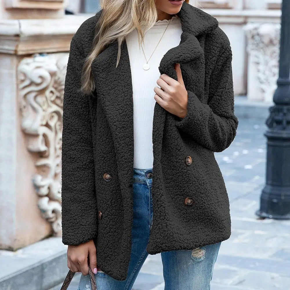 Drune | Teddy Kurzjacke - Braun - Flauschig und Trendy