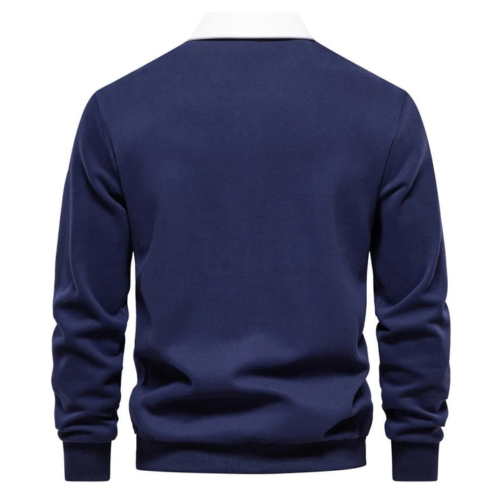 Drune | Langarm-Polo-Kragen-Sweatshirt