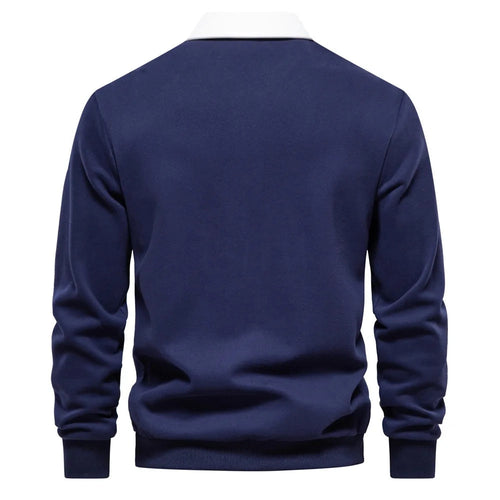 Drune | Langarm-Polo-Kragen-Sweatshirt