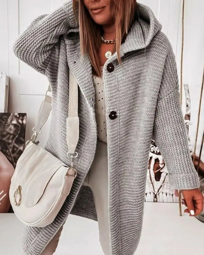 Drune | Lässige Strickjacke mit Kapuze