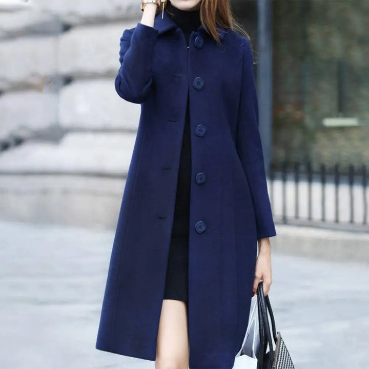 Drune | Damen Lange Wollmantel Elegant & Warm Winteroberbekleidung