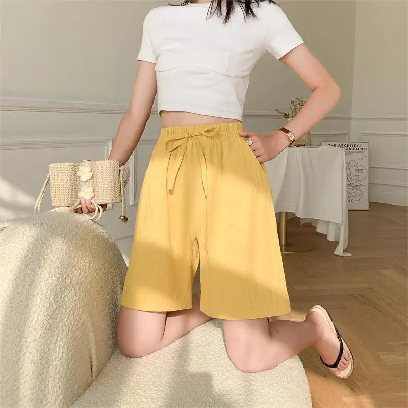Drune | Baumwoll-Knie-Lange Shorts