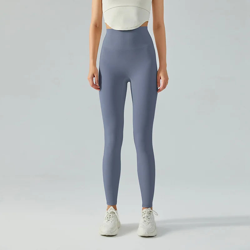 Drune | Emily Sportswear Naked Hochtaillierte Tight Yoga Hosen Doppelseitig Gebürstet Pfirsich Po-Hebende Lauf Sport Fitness Leggings