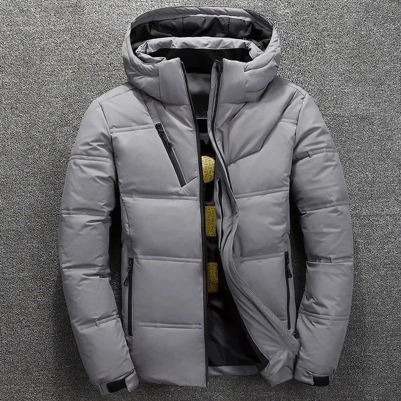 Drune | Daunen-Winterjacke mit Winddichter und Abnehmbarer Kapuze für Männer