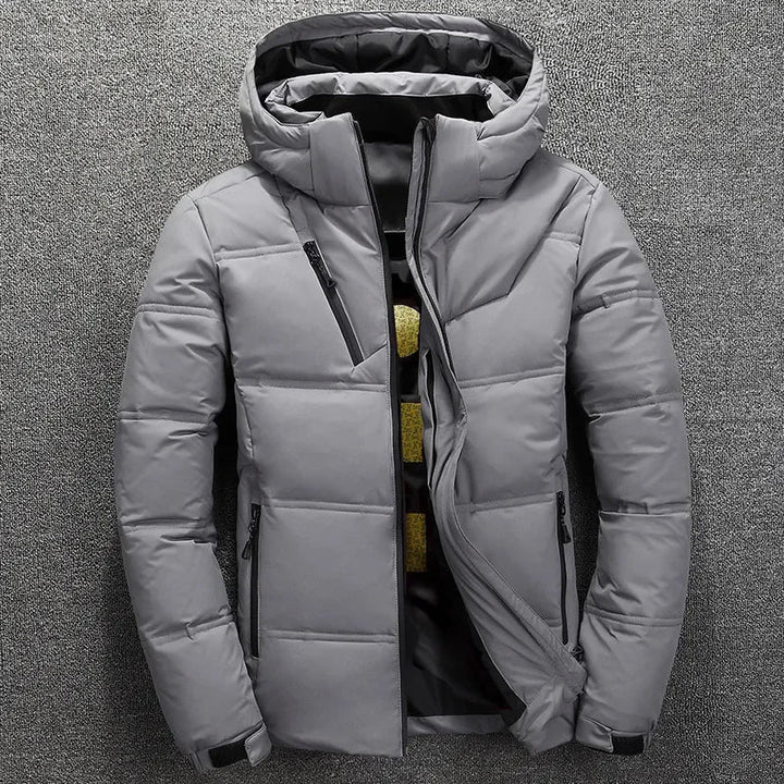 Drune | Daunen-Winterjacke mit Winddichter und Abnehmbarer Kapuze für Männer