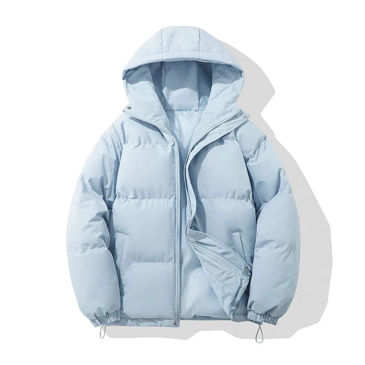 Drune | Jacke Damen Hoher Kragen Kapuzen Reißverschluss Design Baumwollgefütterte Jacke