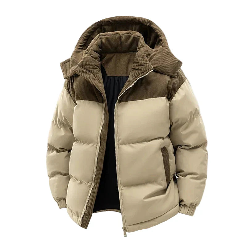 Drune | Winter Steppjacke mit Kapuze - Modische Outdoorjacke für kalte Tage