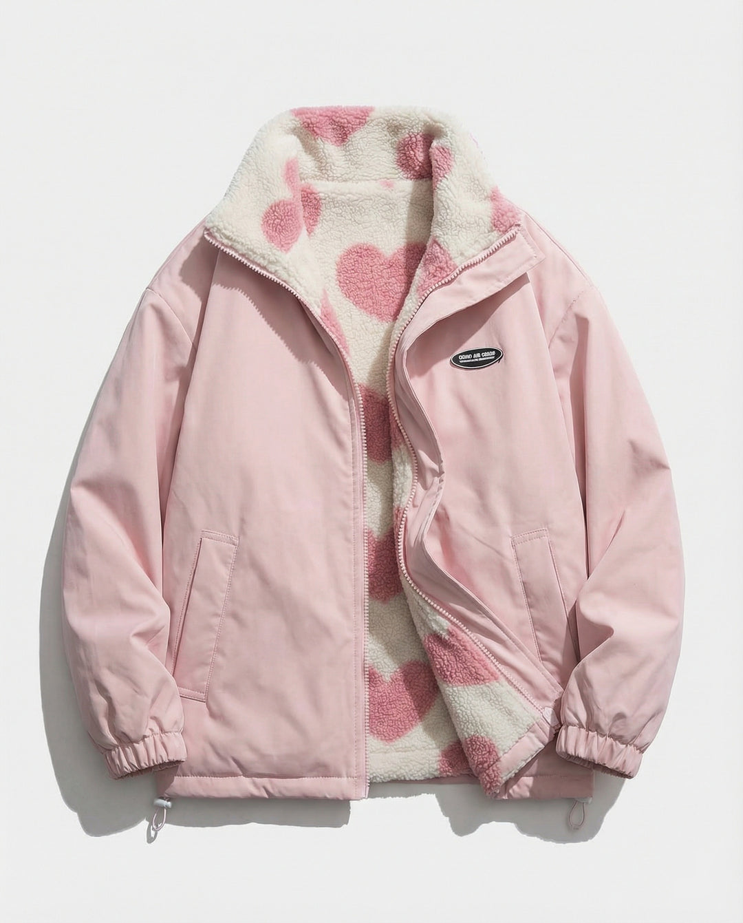 Damen Winterjacke aus Polyester mit Herz-Muster & Wärmender Fütterung | Drune