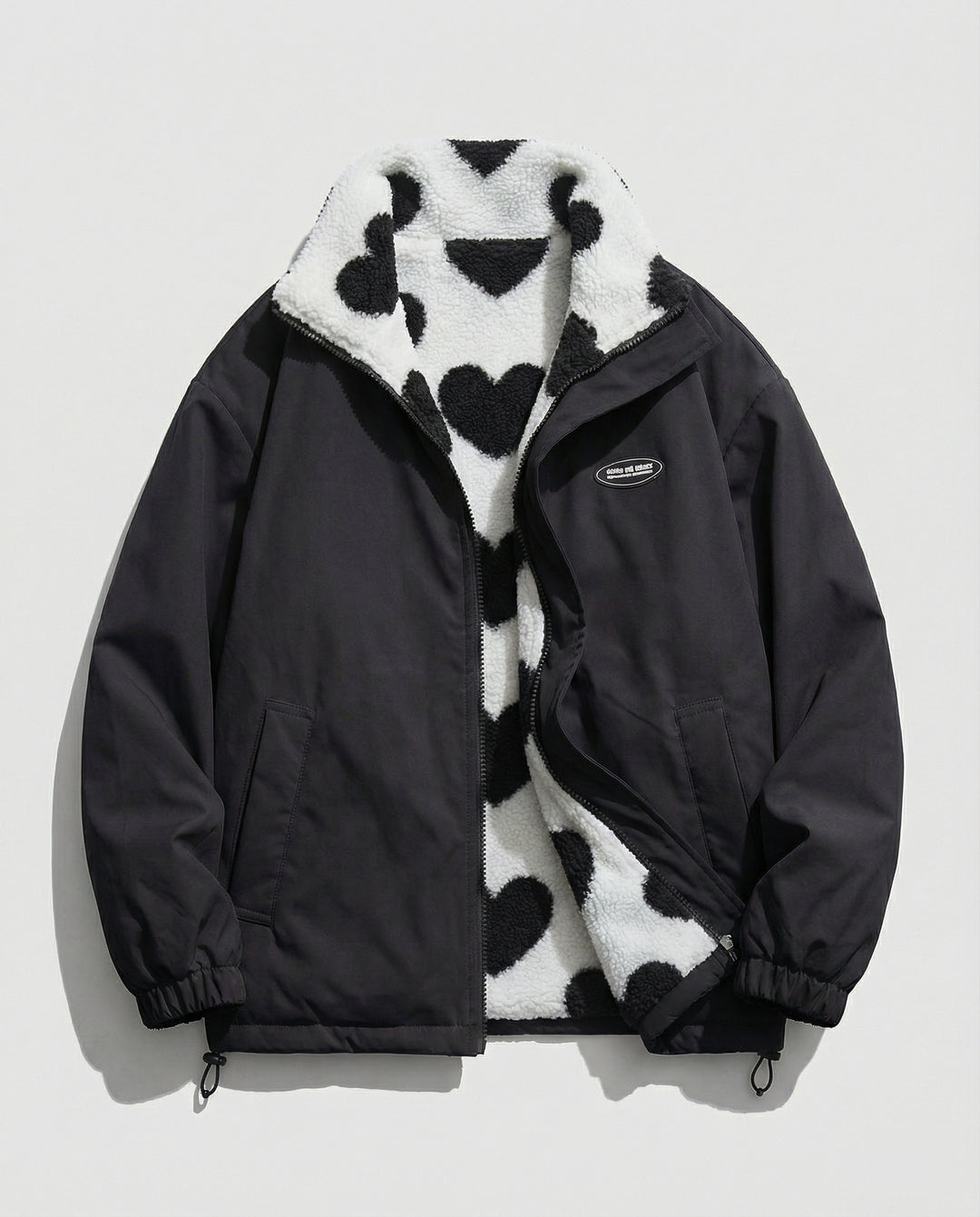 Damen Winterjacke aus Polyester mit Herz-Muster & Wärmender Fütterung | Drune
