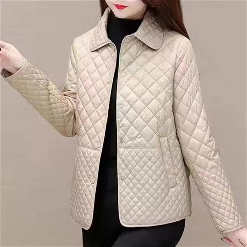Drune | Gestepptes Jacket - Umklappkragen mit Knopfleiste