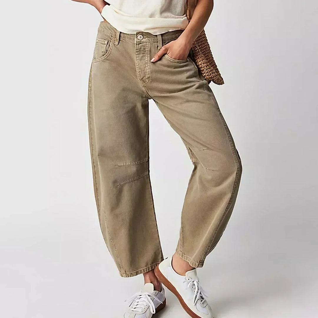 Drune | Damen Weite Beinhose Denim