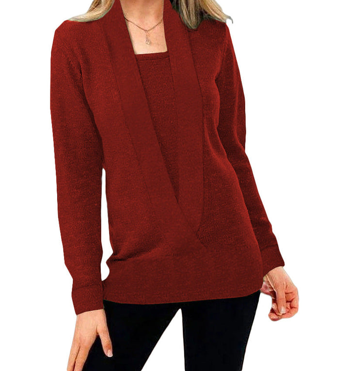 Drune | Eleganter Strickpullover mit tiefem Ausschnitt