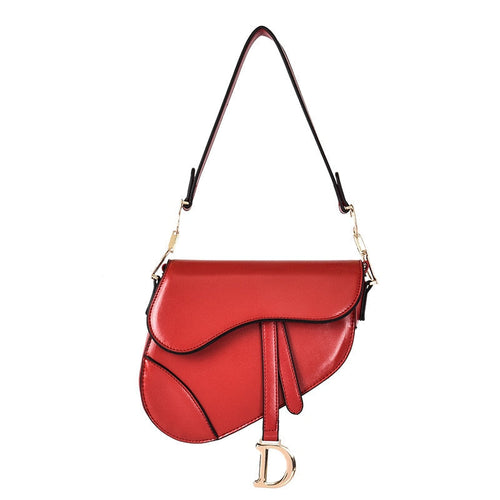 Drune | elegante Damen Umhängetasche - exklusive PU - lederne Satteltasche
