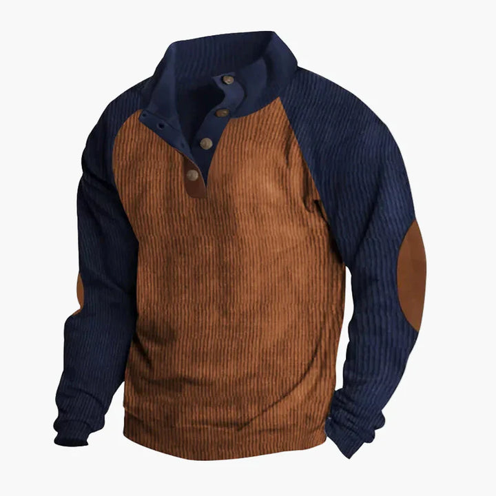 Drune | Freizeitpullover mit Vintage-Raglanstil und Knopfleiste - Ideal für Alltag und Outdoor