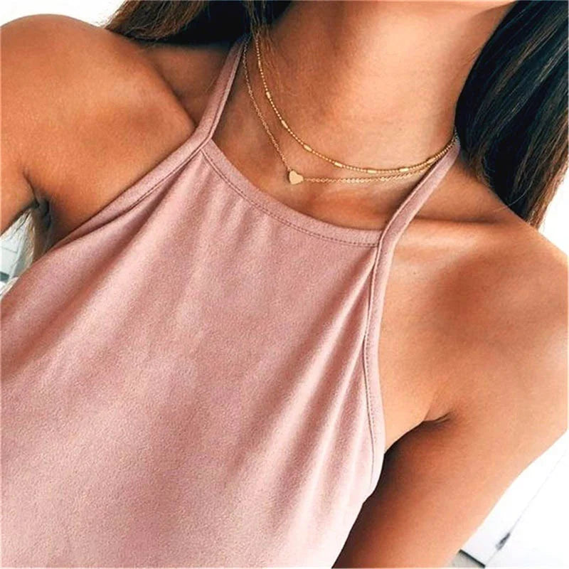 Drune | Perlen Choker Herz Halskette Für Frauen