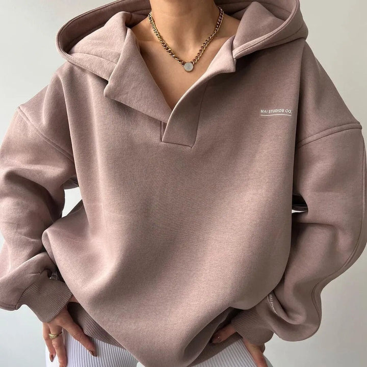Drune | Damen Lässig Kapuzenpullover Winter