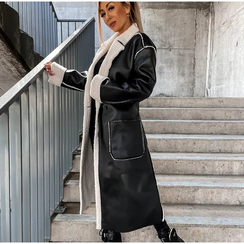 Drune - Reverskragen mit Taschen Lederjacke