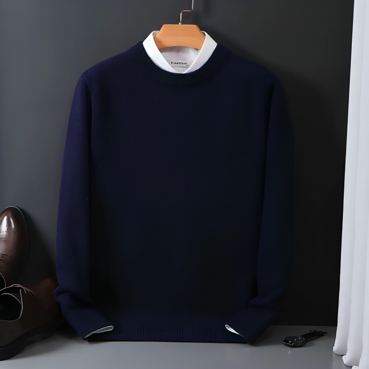 Drune | Strickpullover Wollmischung Klassisch, Warm