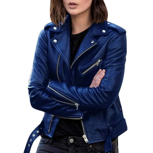 Drune | Leder Motojacke - Asymmetrischer Reißverschluss - Elegant und stilvoll - Biker-inspiriert