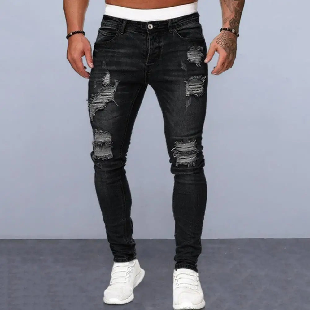 Drune | Zerrissene Denim-Jeans für Männer